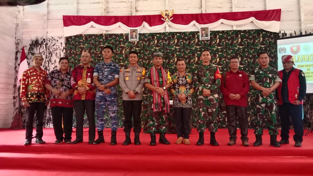 Tim Wasev tinjau pelaksanaan TMMD ke 119 di Kampung Kelian Kecamatan Damai.( R.S)