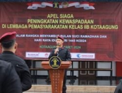 Tingkatkan Kewaspadaan Jelang Bulan Suci Ramadhan 1445 H, Lapas KotaAgung Gelar Apel Siaga Ramadhan