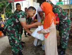 TNI PEDULI :Momen Keberkahan Ramadhan Dandim 0416/Bute Bagi 50 Paket Sembako