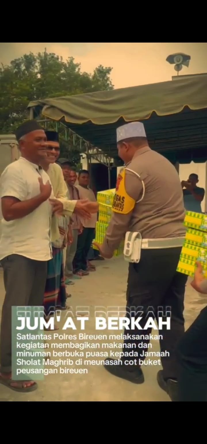 Jumat Berkah Di Bulan Suci Ramadhan Satlantas Polres Bireuen.