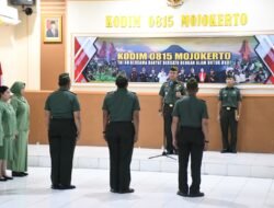 Periode 1 April 2024, Kodim 0815/Mojokerto Gelar Acara Alih Tugas & Kenaikan Pangkat