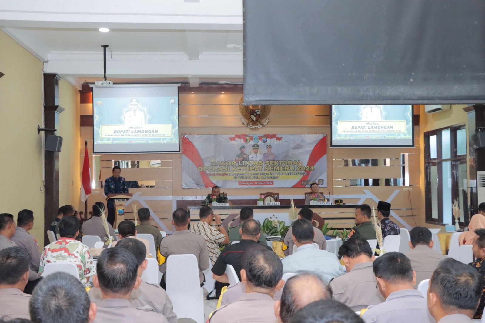 Wujudkan Kelancaran Dan Ketertiban Hari Raya Idul Fitri 1445 Hijriah, Bupati Ikfina Hadiri Rakor Lintas Sektoral Di Polres Mojokerto