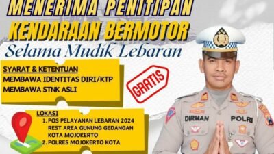 Cegah Pencurian saat Ditinggal Mudik, Polres Mojokerto Kota Sediakan Penitipan Motor dan Mobil Gratis