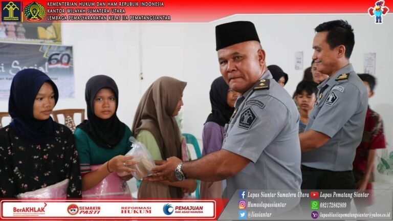 Ka LAPAS Kelas II A Pematang Siantar M. Pithara Jaya Saragih SH, MH Kunjungi Panti Asuhan Islamic Center :Meskipun Tak Memiliki Hubungan Darah, Tetap Bisa Berbagi