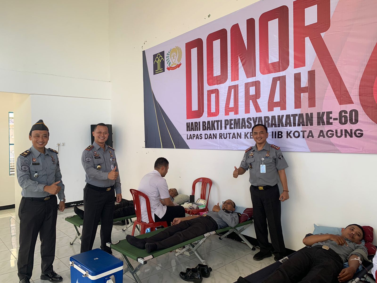 Rutan dan Lapas Kota Agung Gelar Aksi Donor Darah Dalam Menyambut HBP Ke - 60