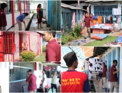 Basmi Sarang Penyakit, kalapas Dan Jajaran Laksanakan Bersih-bersih di Blok Hunian Wabin