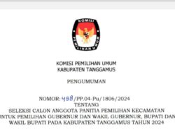 Jelang Pilkada 2024, KPU Tanggamus Buka Rekruitmen PPK