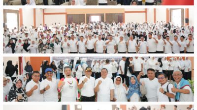 Kemenag Kabupaten Kota di Sumut Ikuti Launching Senam Haji bersama calon jamaah haji