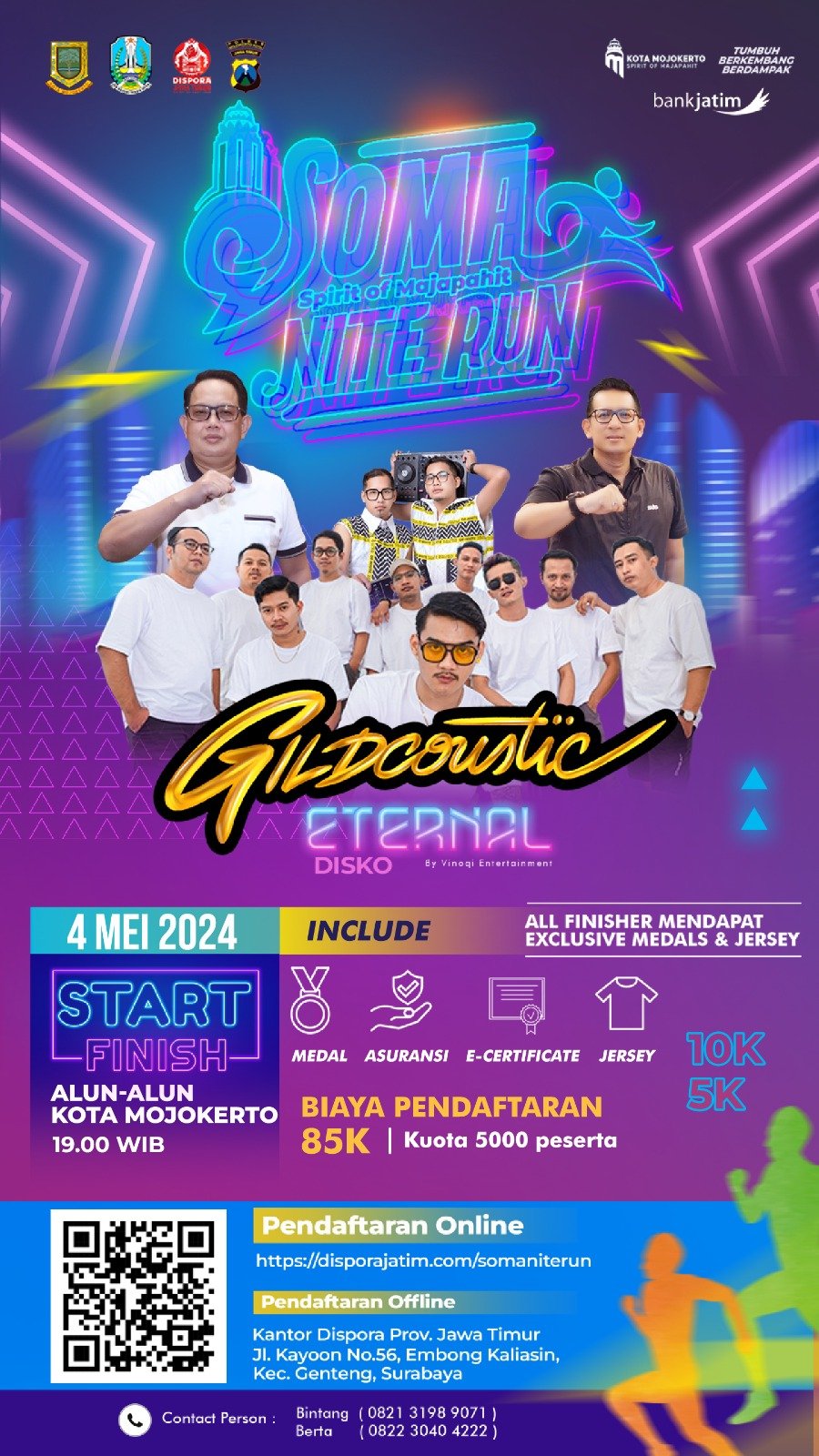 Pj Wali Kota Mojokerto Ajak Masyarakat Semarakkan SOMA Nite Run