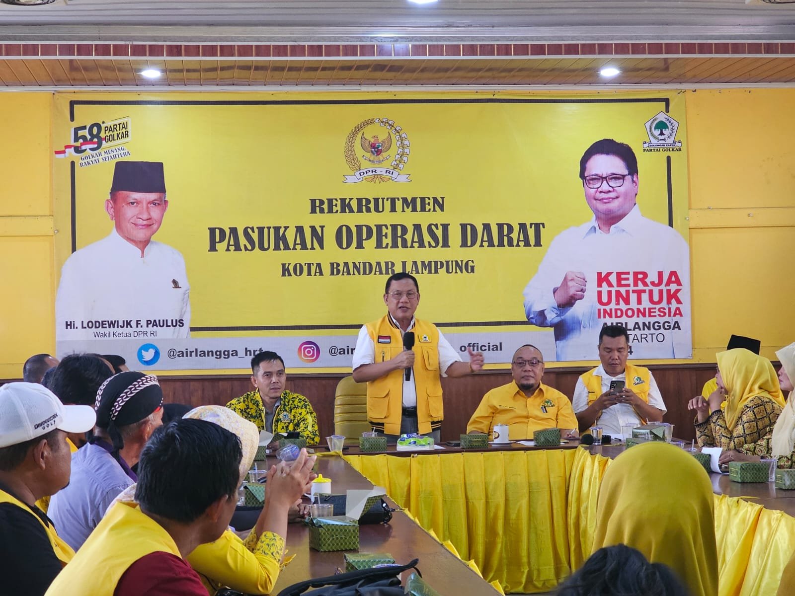 Golkar Lampung Sambut Hangat Bacagub Hanan bersama Pengurus DPP