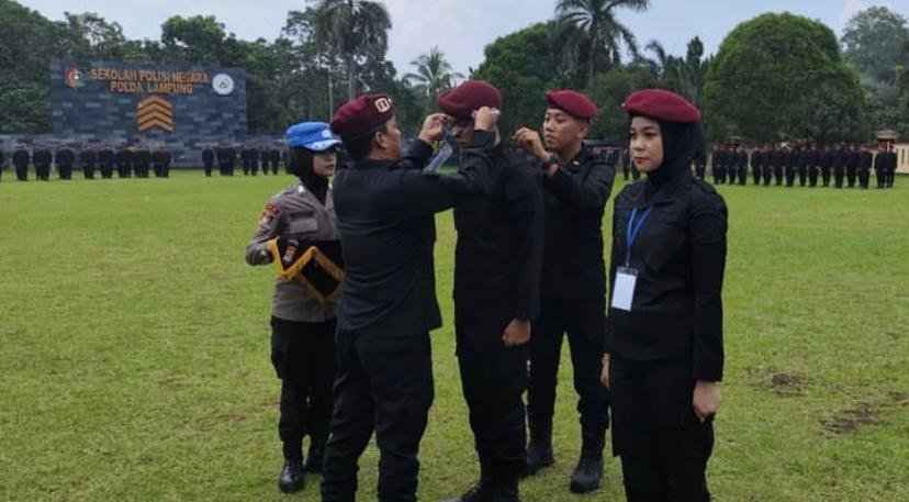 Kepala Lapas Kelas IIB Kotaagung Hadiri Penutupan Pelatihan Fisik, Mental, Disiplin (FMD) Petugas Pemasyarakatan di SPN Polda Lampung
