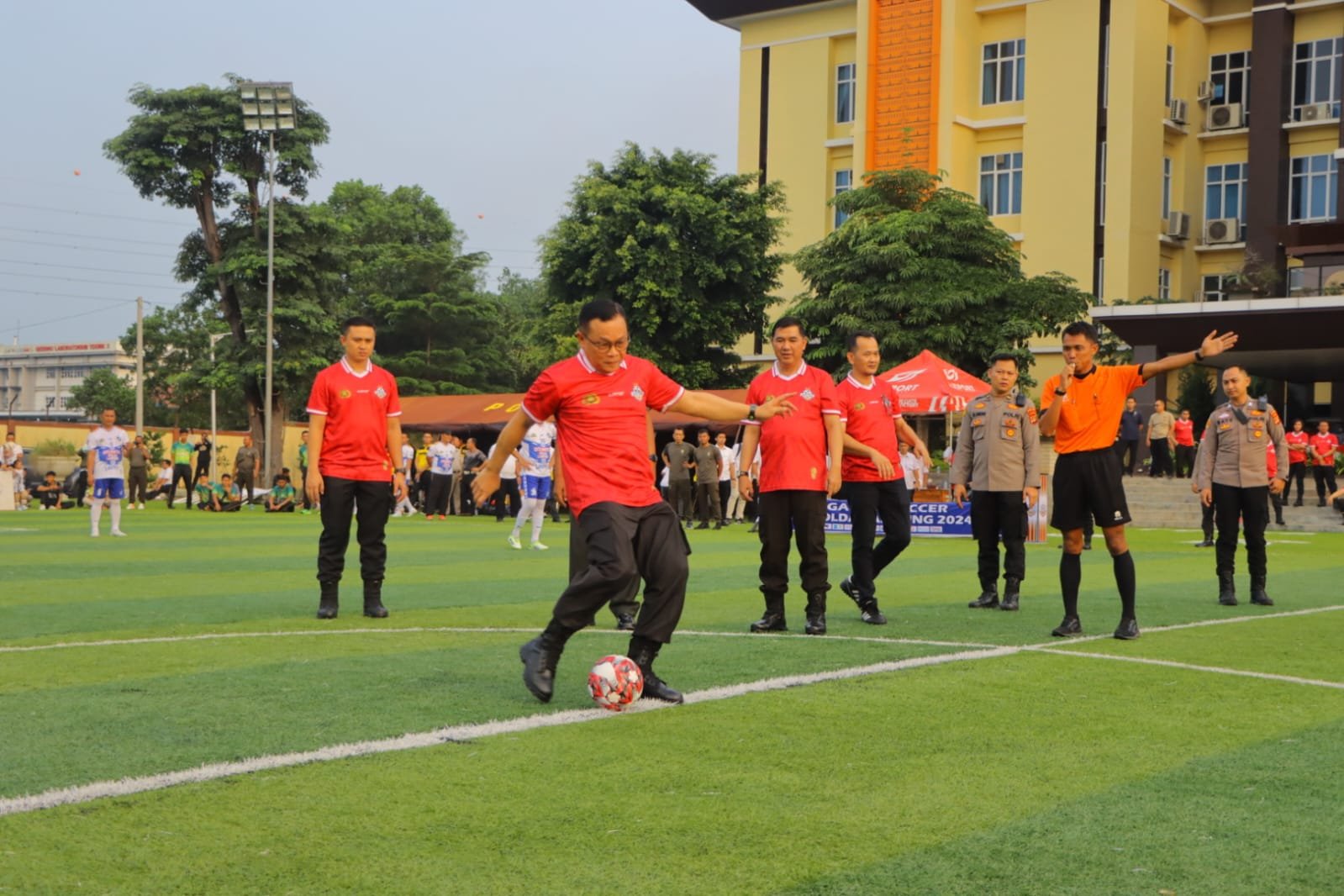 Polda Lampung Gelar Liga Mini Soccer Jelang Pilkada