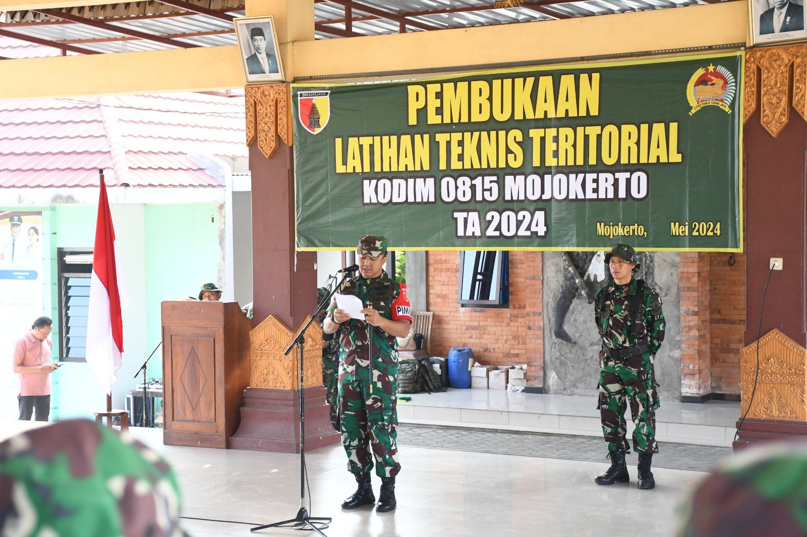 Tingkatkan Kemampuan Teritorial Wilayah, Dandim 0815/Mojokerto Buka Latnister Tahun 2024