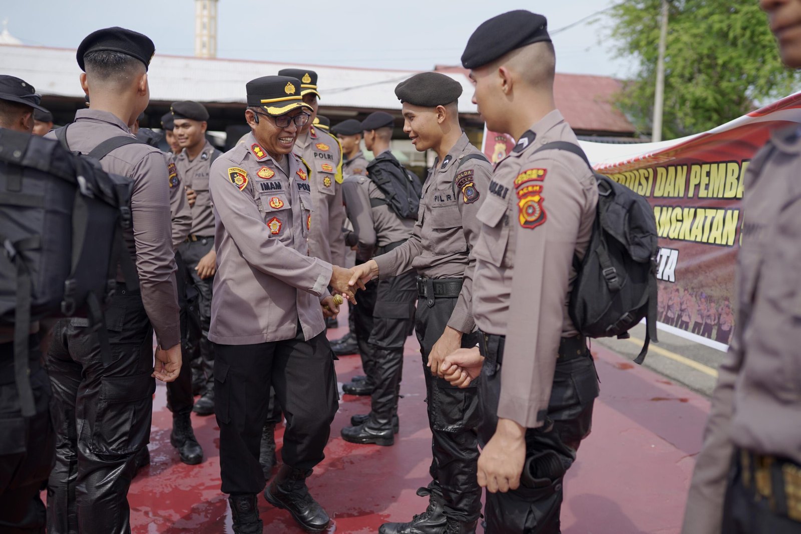 Polres Pidie Gelar Tradisi Pembaretan Bintara Remaja