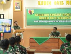 Tingkatkan Kemampuan Babinsa, Kodim 0815/Mojokerto Gelar Binsiap Apwil Puanter