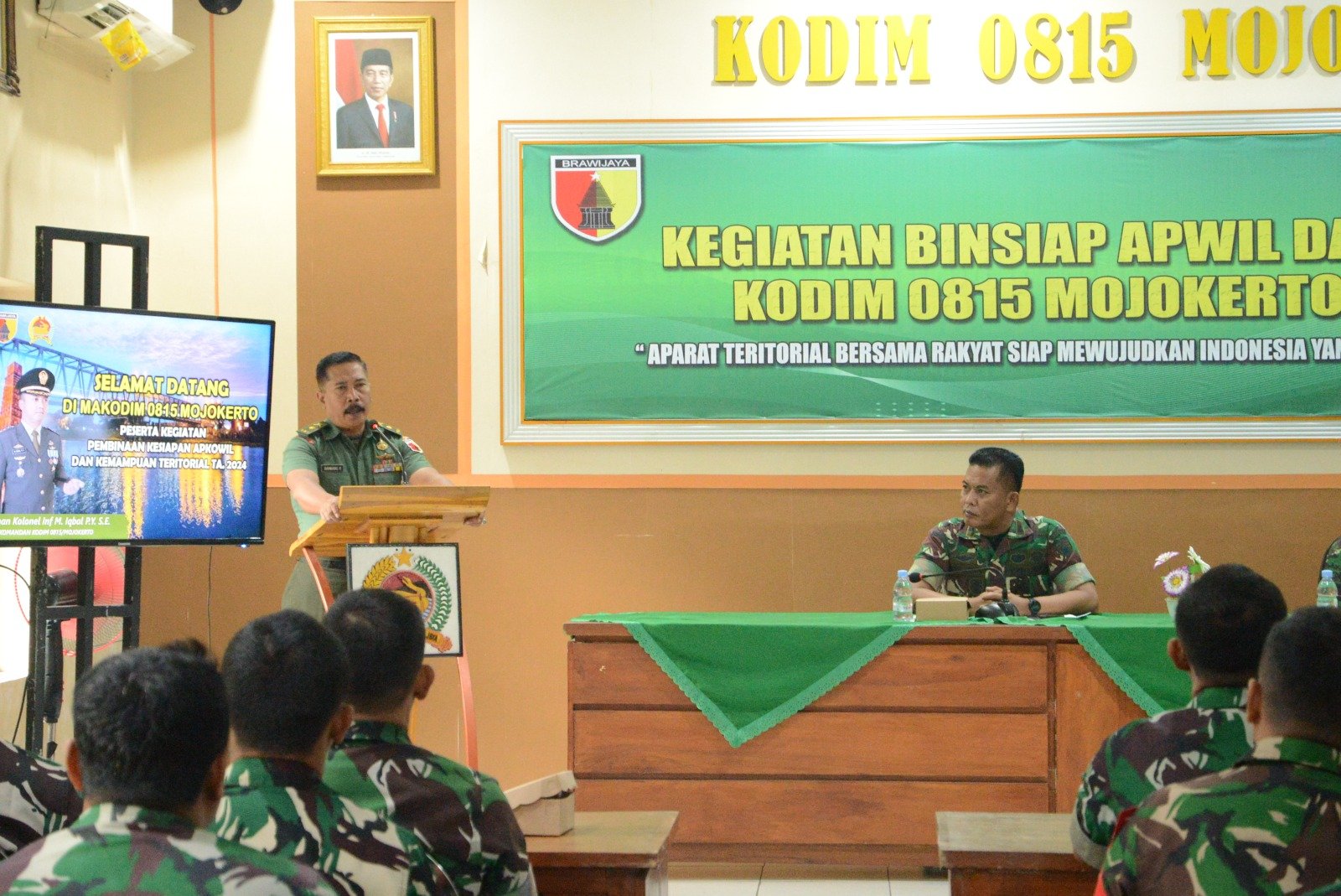 Tingkatkan Kemampuan Babinsa, Kodim 0815/Mojokerto Gelar Binsiap Apwil Puanter