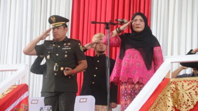 Hj. Eva Dwiana Menjadi Inspektur Upacara Pada Peringatan HUT Kota Bandar Lampung Ke – 342