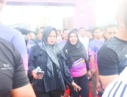 Peringati HUT Bhayangkara Ke 78 Di Tugu Adipura Walikota Bandar Lampung Ikuti Run 2024