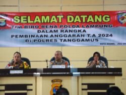 Polres Tanggamus Dapatkan Pembinaan Anggaran 2024 Dari Biro Rena Polda Lampung