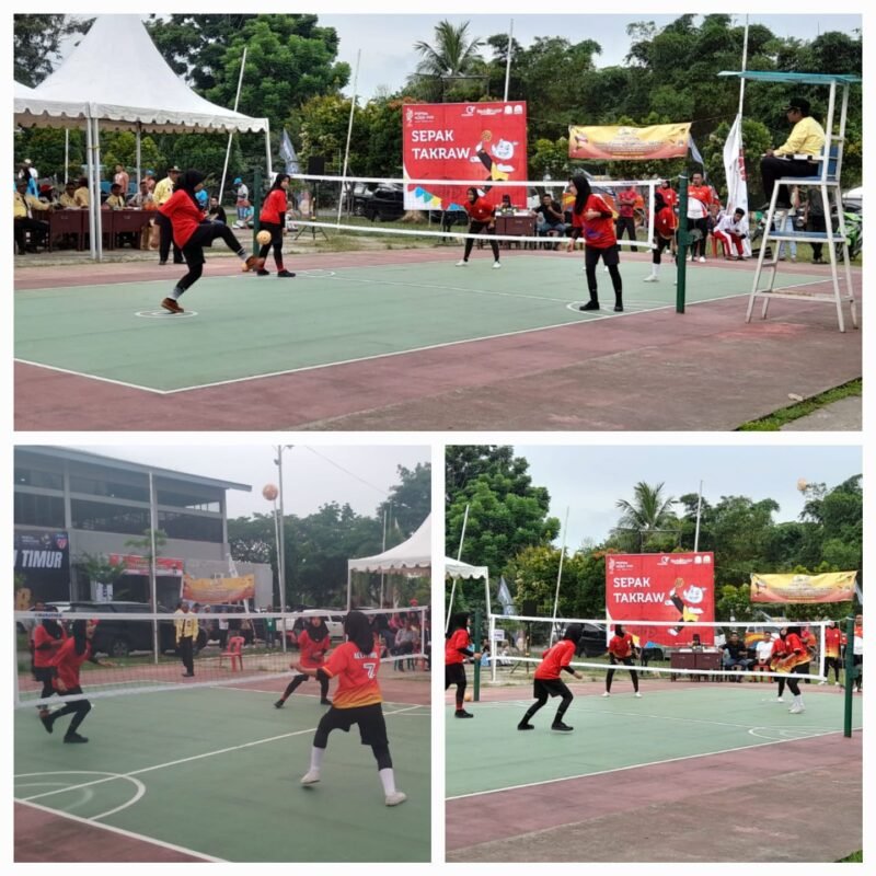 Tim Tuan Rumah Sepak Takraw Putri Aceh Timur Hantam Tim Sepak Takraw Putri Bener Meriah 2-0