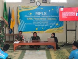 MPLS SMK Pesantren Terpadu Darut Taqwa, Babinsa Koramil 0815/14 Dlanggu Ajarkan Wasbang