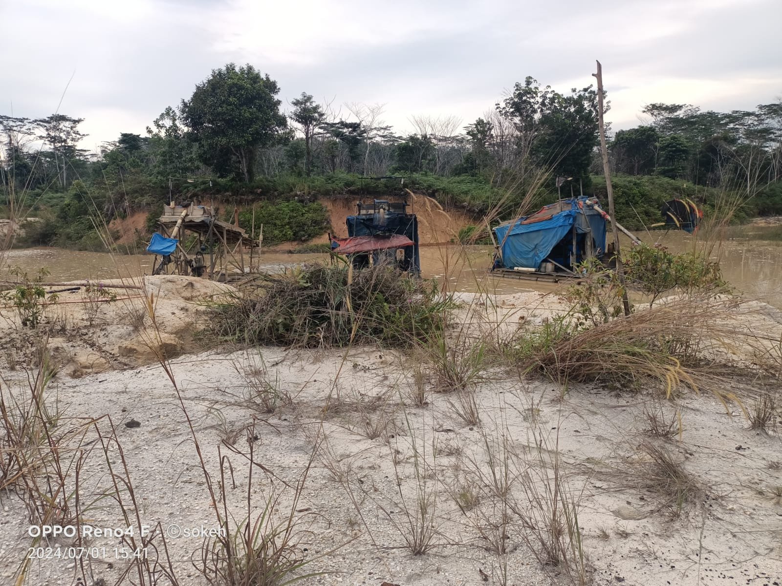 Pertambangan Tanpa izin di Tebo Kembali Marak, Diduga Ada Oknum Anggota yang Bekingi