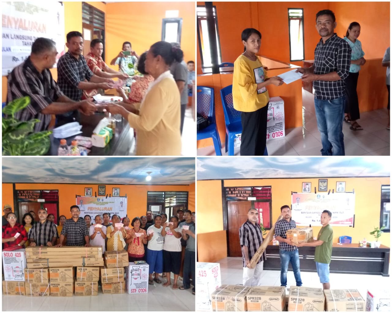 KEPALA DESA SAYOANG BAGIKAN BLT, BANTUAN MESIN PARAS DAN MESIN ALAT SEMPROT