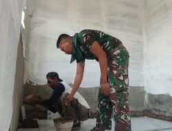 Hari Ke-15 TMMD 121 Mojokerto, Begini Progres Sasaran Fisik Rehab Ruang Perpustakaan