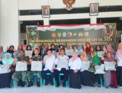 Sasaran Non Fisik TMMD 121, DLH Kabupaten Mojokerto Edukasi Pengolahan Sampah
