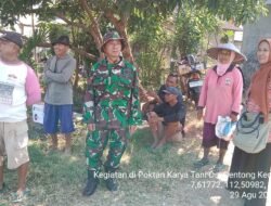 Hanpangan, Babinsa Desa Centong Dampingi Penyemprotan Padi Dengan Teknologi Drone