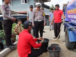 Peringati HUT ke 69 Lalu Lintas Bhayangkara, Sat Lantas Polres Tanggamus Gelar Bansos