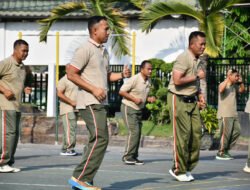 Jaga Kekompakan & Tingkatkan Moril Anggota, Kodim 0815/Mojokerto Gelar Senam Dan Sarapan Bersama