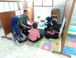 Kunjungi SLB Kirana Hati Bunda, Danramil Trawas Beri Motivasi