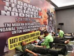 Jelang HUT Ke-79 TNI, Kodim 0815/Mojokerto Bareng PMI & Hotel Ayola Sunrise Mall Gelar Baksos Donor Darah