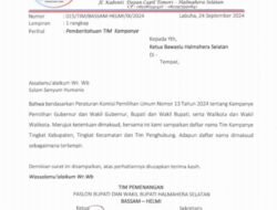 Calon Bupati Halsel Satu Ini Diduga Libatkan Tim Kampanye Dari Pengurus Partai Lain Yang Bukan Pengusung