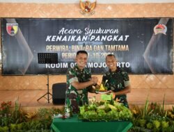 Syukuran Kenaikan Pangkat, Dandim 0815/Mojokerto : Jadikan Evaluasi Sebagai Bentuk Tanggungjawab Moral