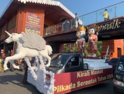 Maskot “Si Jali” dan “Kerto- Kerti” Dikirab Keliling Kota Mojokerto