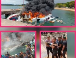 Speedboat Cagub Maluku Utara Benny Kaos Terbakar di Pulau Taliabu