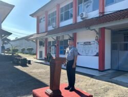 Kalapas Kotaagung Gaungkan komitmen Wujudkan Visi Astacita Presiden dan wapres 2024-2029 kepada Jajaran dalam Apel Pagi Pegawai