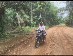 Warga Sapta Mulia sangat senang jalan ny sudah pengerasan dan Yakin Aspan Jadi Bupati Tebo