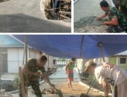 Bhabinsa Koramil 1509/08 Kembali Bangun Jalan 70 Meter Di Desa Laluin Gunakan Uang Pribadi
