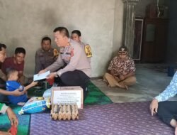 Kepedulian Sosial, Polsek Maro Sebo Ulu Berikan Santunan  Kepada Anak Yatim Cacat Fisik Di Desa Peninjauan