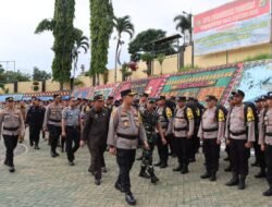 Polres Tanggamus Gelar Apel pergeseran Personel Pengamanan TPS Pilkada 2024