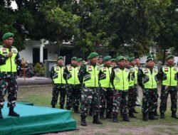 H-2 Pencoblosan, Dandim 0815/Mojokerto Pimpin Apel Gelar Pasukan Pengamanan Pilkada