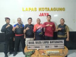 Impelementasi Perintah Harian Menteri Panca Carana Laksya, Lapas KotaAgung Gelar Razia Insidentil Malam Hari