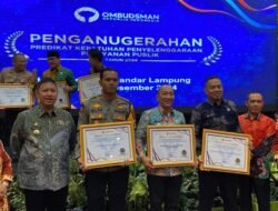 Tujukan Komitmennya, Polres Tanggamus Raih Penghargaan Ombudsman atas Pelayanan Publik Tahun 2024