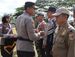Polres Tanggamus Polda Lampung Gelar Apel Pasukan Operasi Lilin Krakatau menjelang Natal dan Tahun Baru 2025