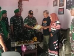 Salurkan Sedekah Prajurit, Kodim 0815/Mojokerto Sasar Anggota TNI dan PNS Sakit Menahun