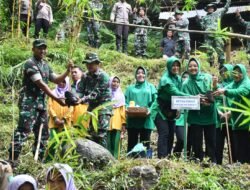 Aksi Tanam 5000 Bambu, Kodim 0815/Mojokerto Bersama Masyarakat Pelihara Sumber Mata Air dan Kearifan Lokal