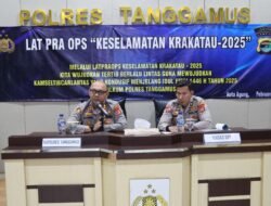 Polres Tanggamus,Satlantas Gelar Latihan Pra Operasi Keselamatan Krakatau 2025